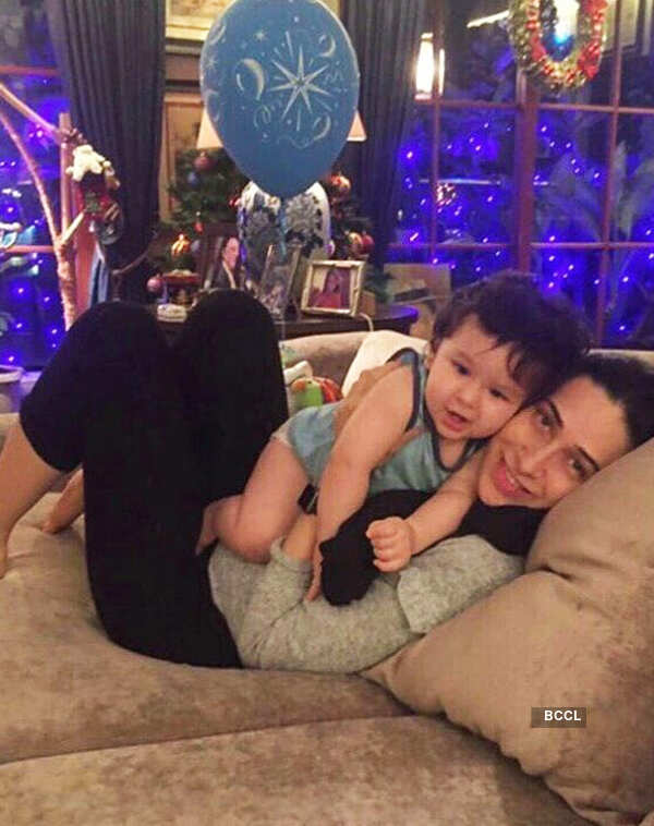 Karisma Kapoor with Taimur Ali Khan
