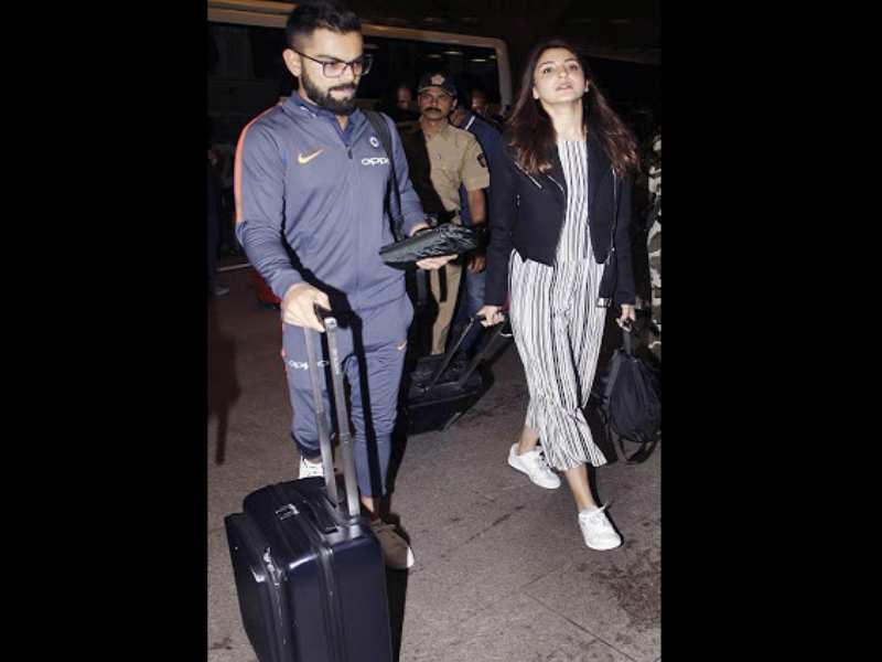 Pic: Newlyweds Anushka Sharma and Virat Kohli head to South Africa to ring in the New Year