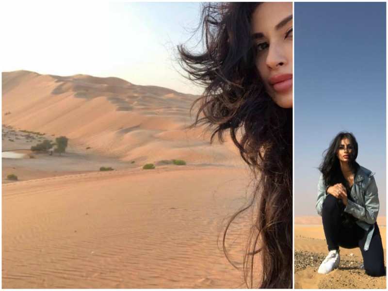 Mouni Roy is chilling in the desert springs and roses