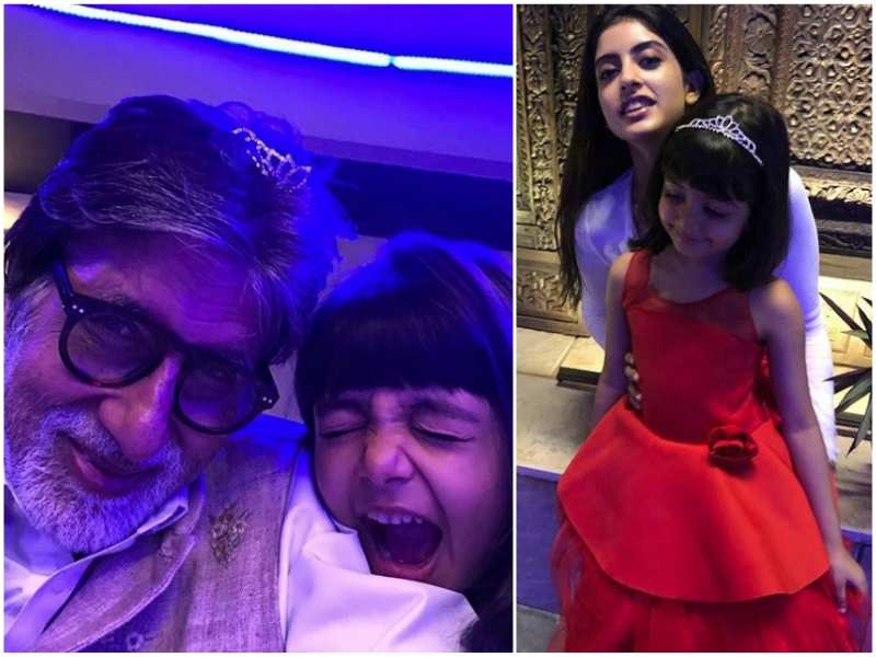 Pics: Amitabh Bachchan’s New Year celebrations with his “bestest grand-daughters”