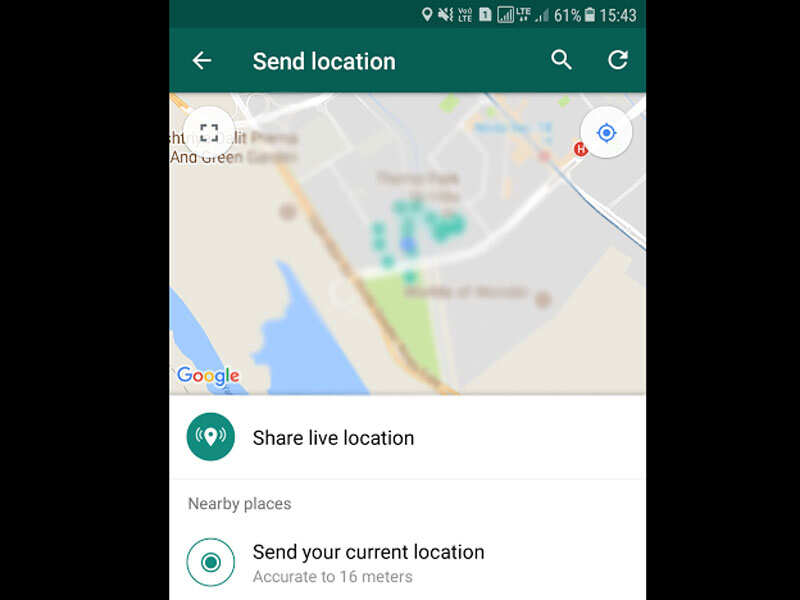 Share your live location