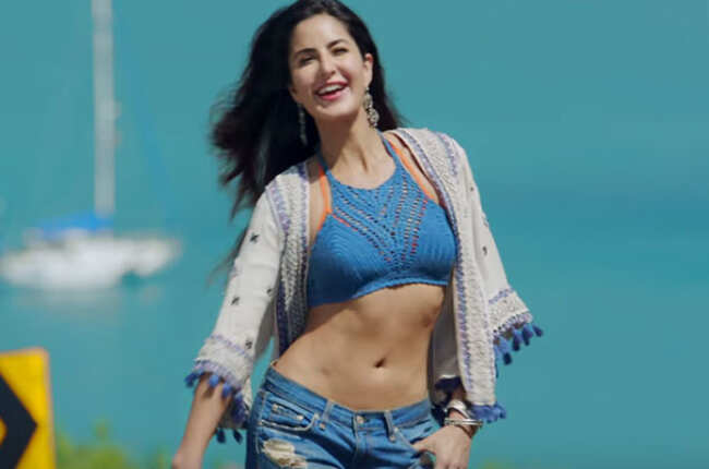 Katrina Kaif looking cute in blue.