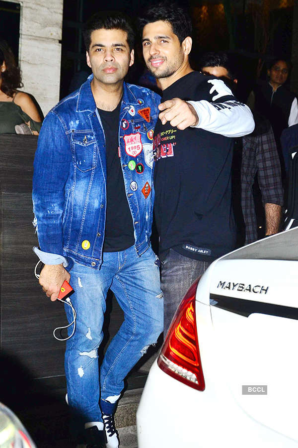 Sidharth Malhotra Celebrates Birthday With Karan Johar Photogallery ...