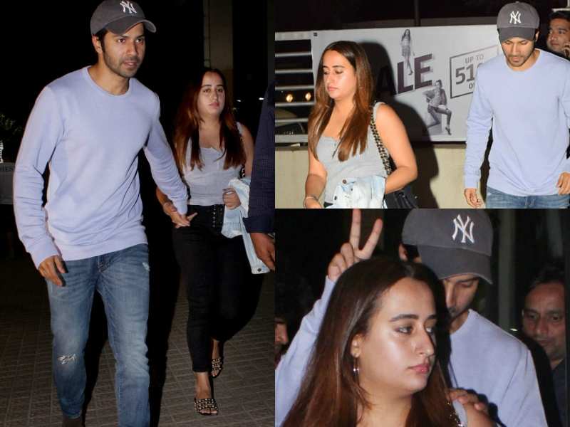 Pics: Varun Dhawan and Natasha Dalal sneak out for a late night movie date