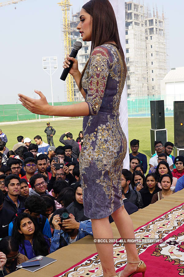 Miss World 2017 Manushi Chhillar visits Bennett University