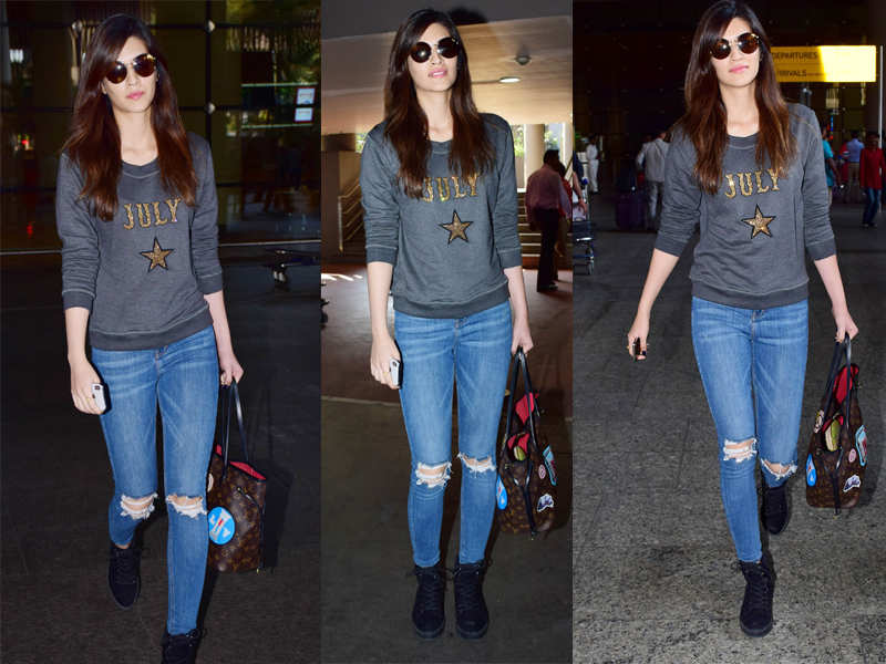 Pic: Kriti Sanon makes a swag appearance at the airport