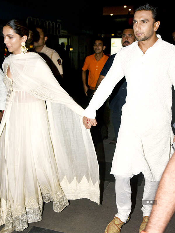 Deepika and Ranveer at Padmaavat screening