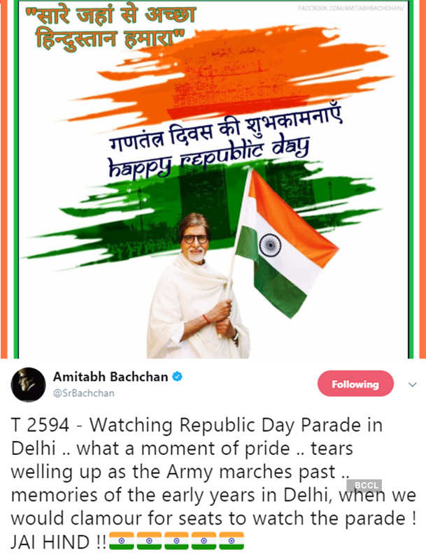 From Amitabh Bachchan to Sachin Tendulkar, celebrities wish you on Republic Day!