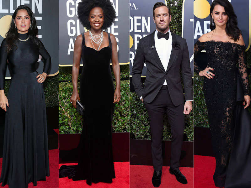 Hollywood steps out in black to support Time’s Up movement at Golden Globes 2018
