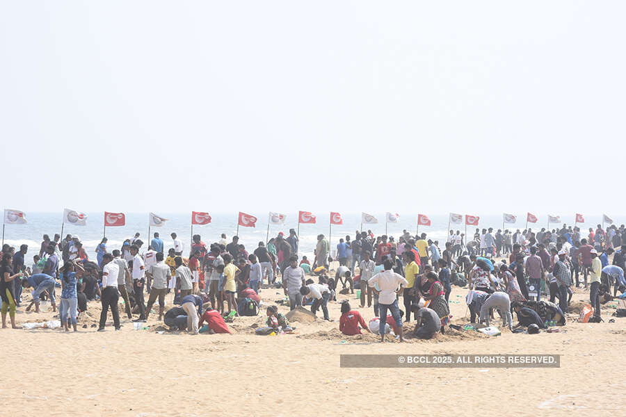 Sand-sculpting contest