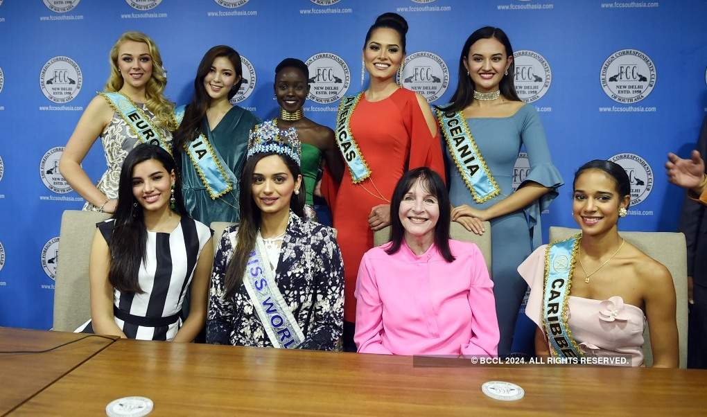 Manushi Chhillar and Miss World Winners attend The Foreign Correspondents club