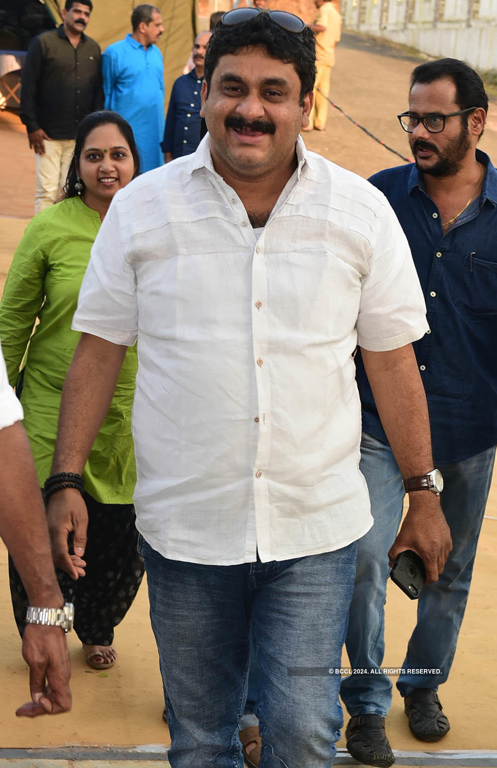 Celebrities during the housewarming ceremony of director Major Ravi in Kochi