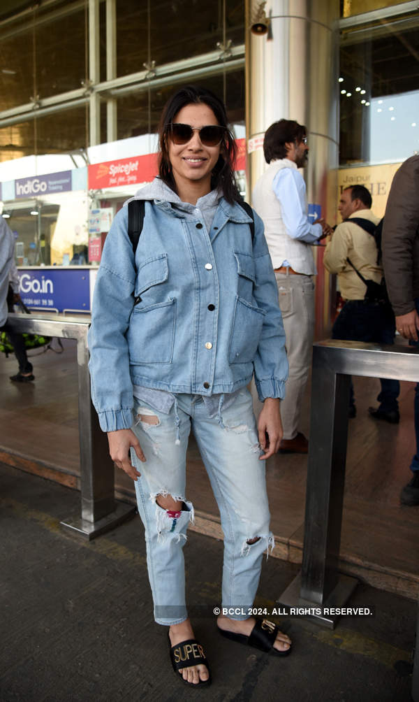 Photos of celebrities at airport