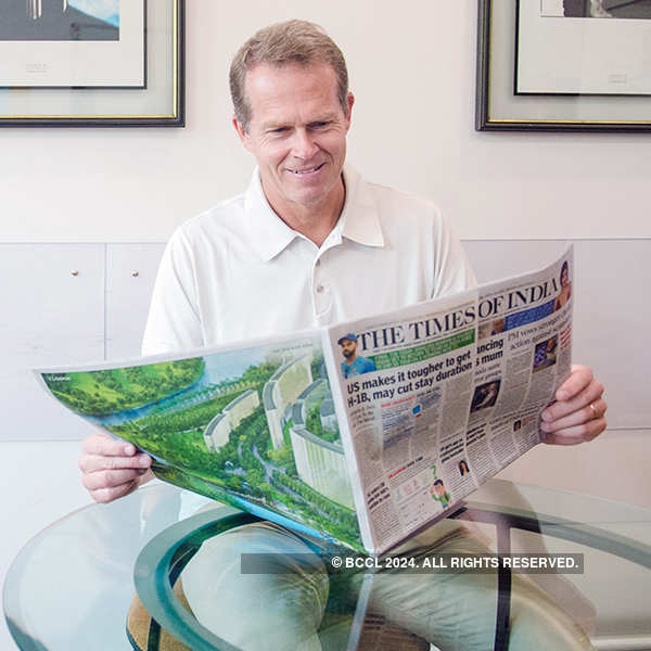 Stefan Edberg visits TOI office