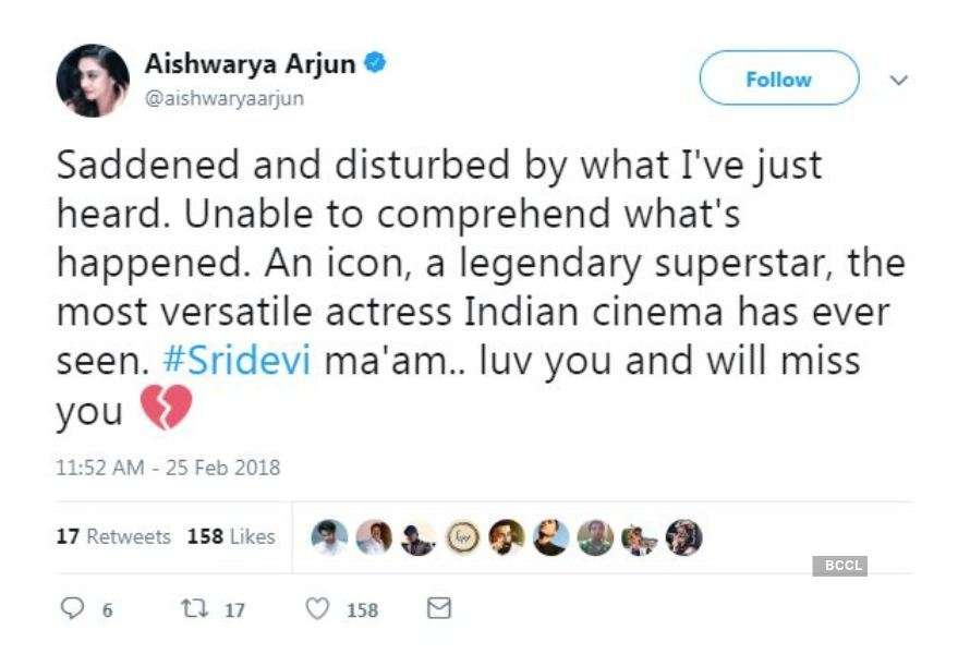 Celebs in solidarity over Sridevi's death