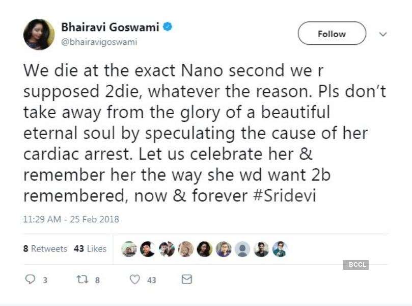 Celebs in solidarity over Sridevi's death