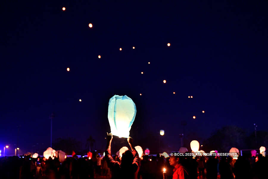 Lantern festival in the city