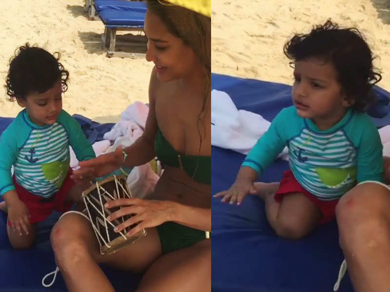 Lisa Haydon finally shares first glimpse of son Zack Lalvani’s face in a playful video