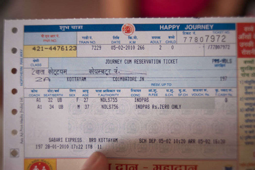 ticket travel to india