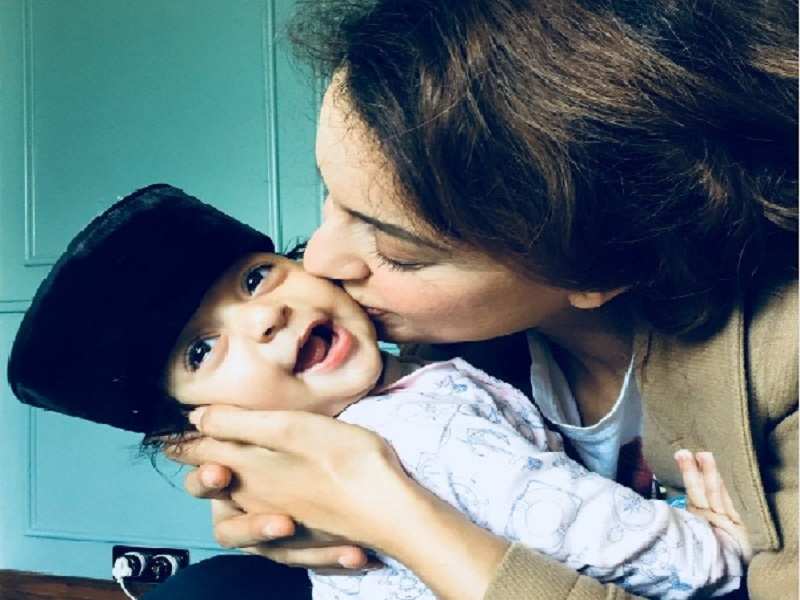 Photo: Kangana Ranaut canoodling her nephew is the cutest thing you will see today