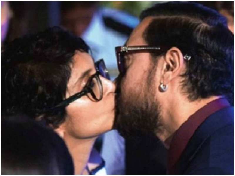 Image result for aamir khan kissed wife kiran