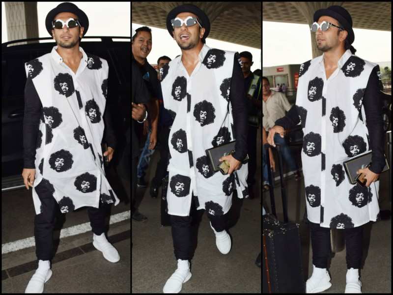 Pics: Ranveer Singh snapped at his jovial and quirky best at the airport
