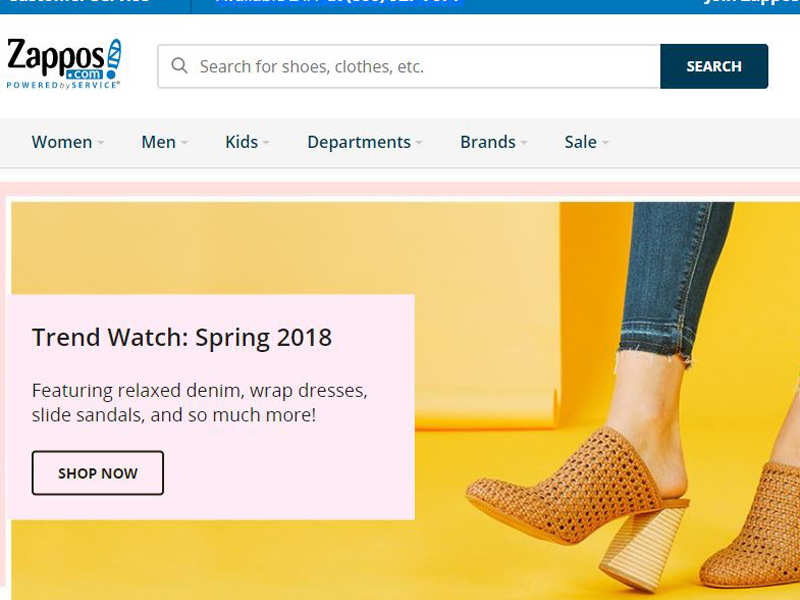 ​Zappos: Apparel and footwear website