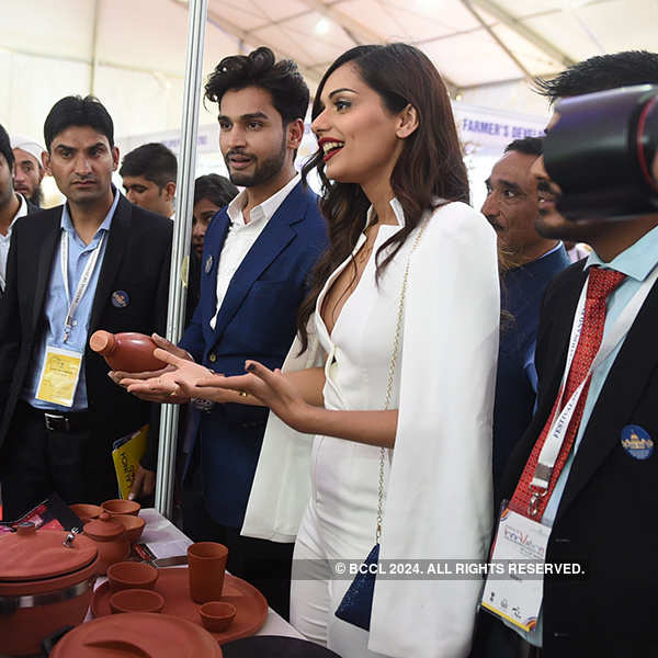 Manushi Chhillar and Rohit Khandelwal at Festival of Innovation and Entrepreneurship Exhibition