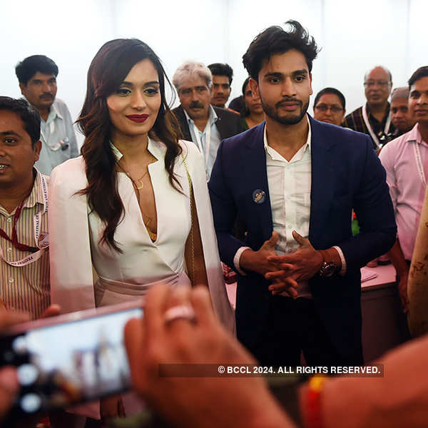 Manushi Chhillar and Rohit Khandelwal at Festival of Innovation and Entrepreneurship Exhibition