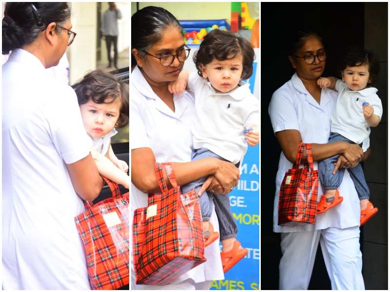 Photos: Taimur Ali Khan is a sight to behold on his day out with the nanny