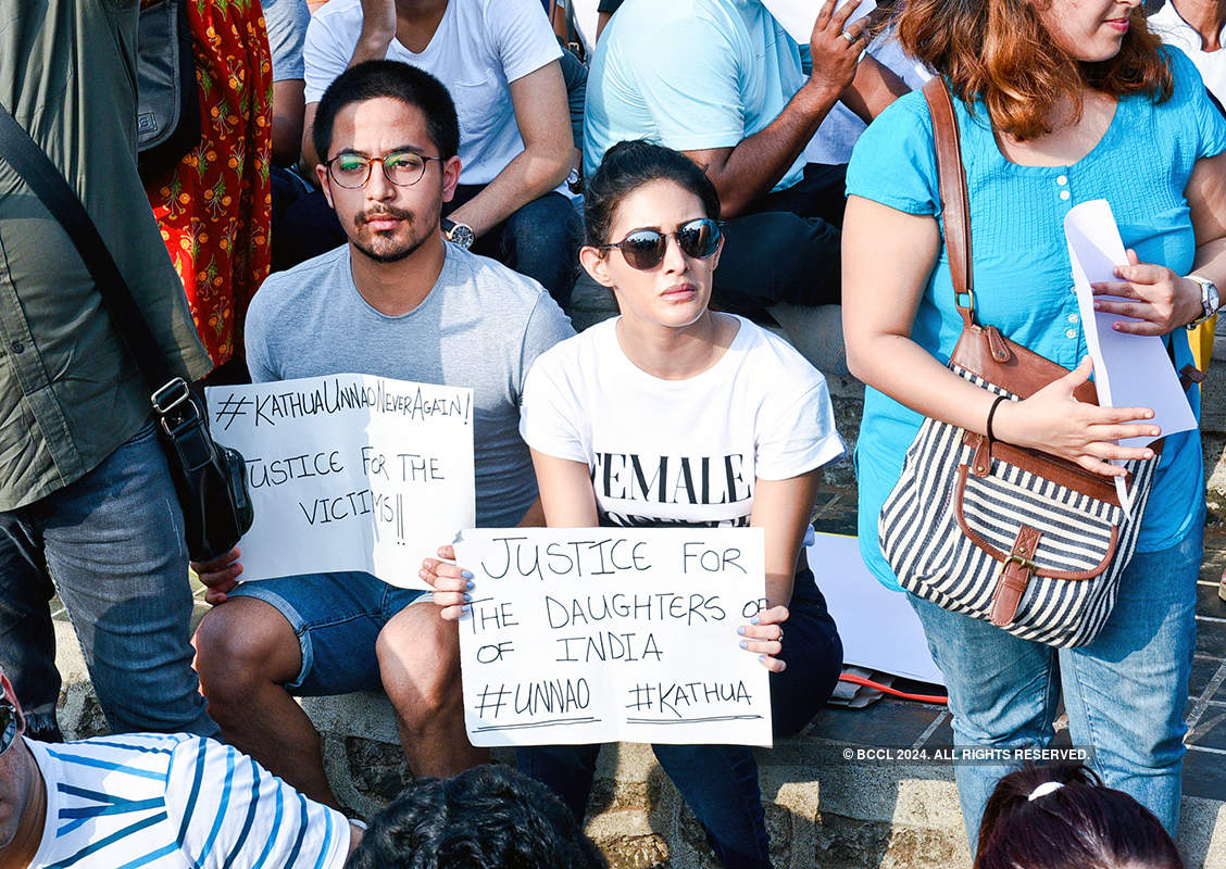 Bollywood stars protest, demand swift justice for Kathua and Unnao rape victims