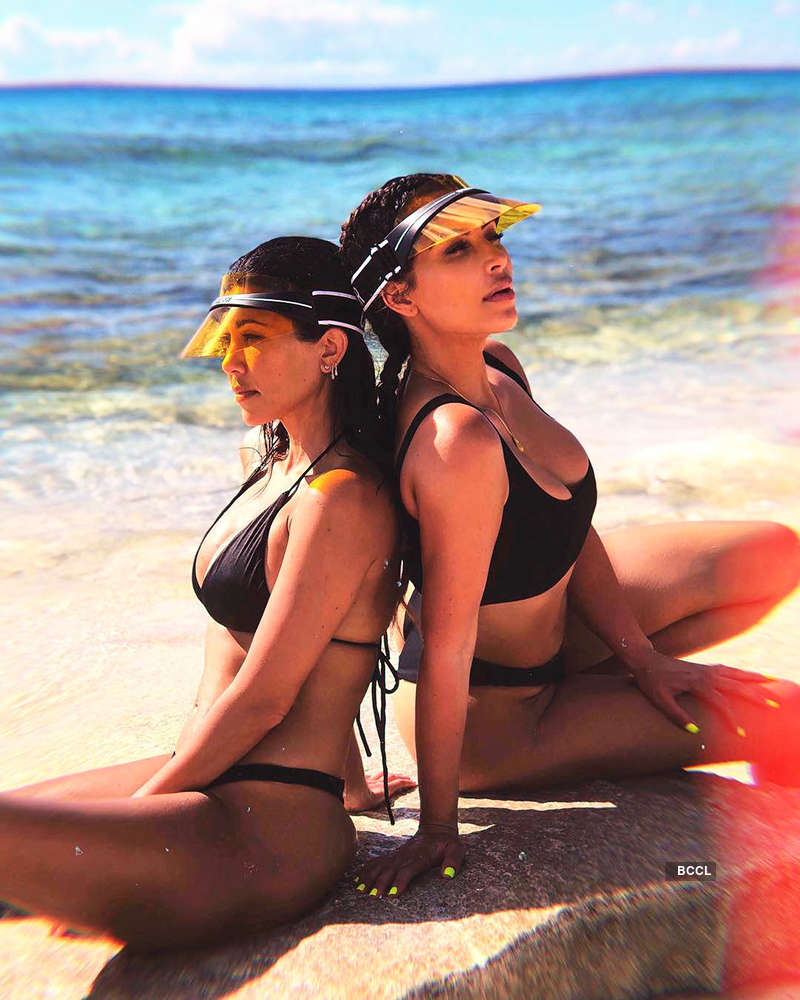 Kim Kardashian creates storm on social media with her bikini pictures