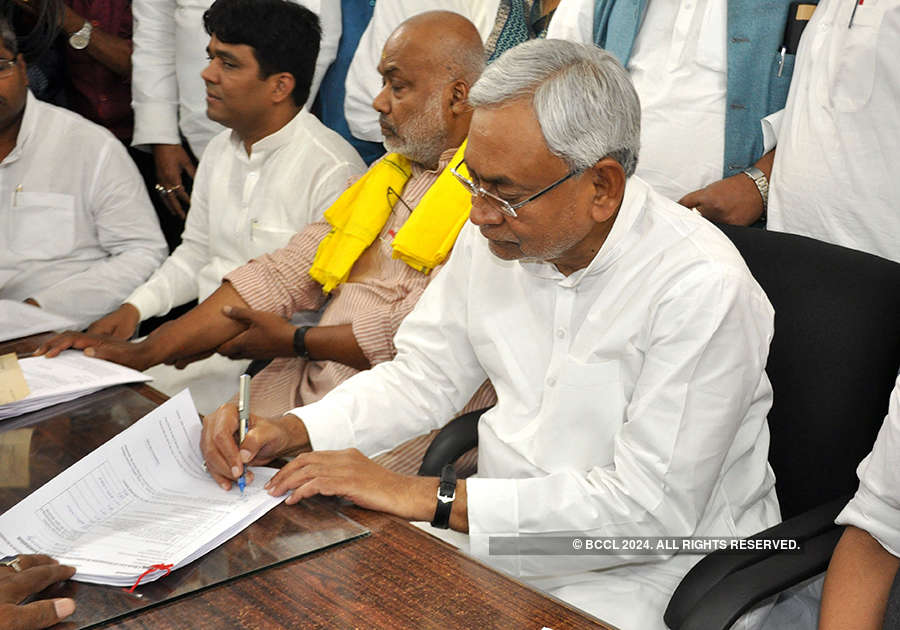 Nitish Kumar, Sushil Modi file nomination papers for Bihar council polls
