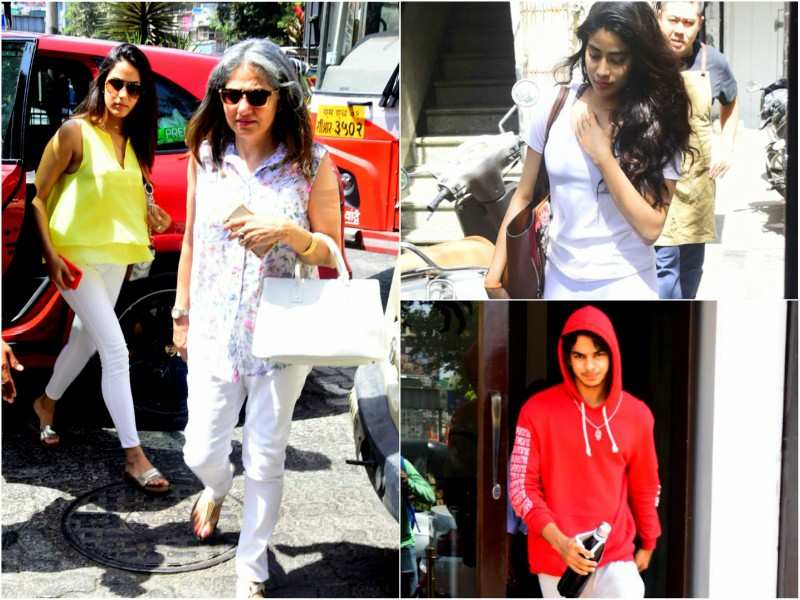 Janhvi Kapoor and Ishaan Khatter spotted on a lunch date with Mira Kapoor and her mother