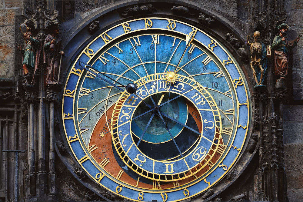 Dating back to the 15th century, this clock in Prague shows the state of  universe in real time