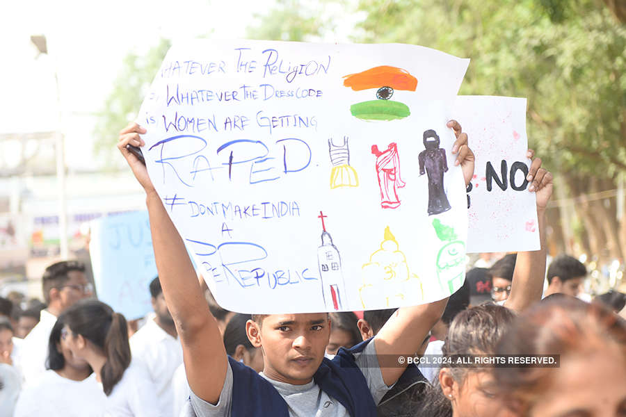 Photos: Unnao and Kathua rape cases spark protests in Hyderabad