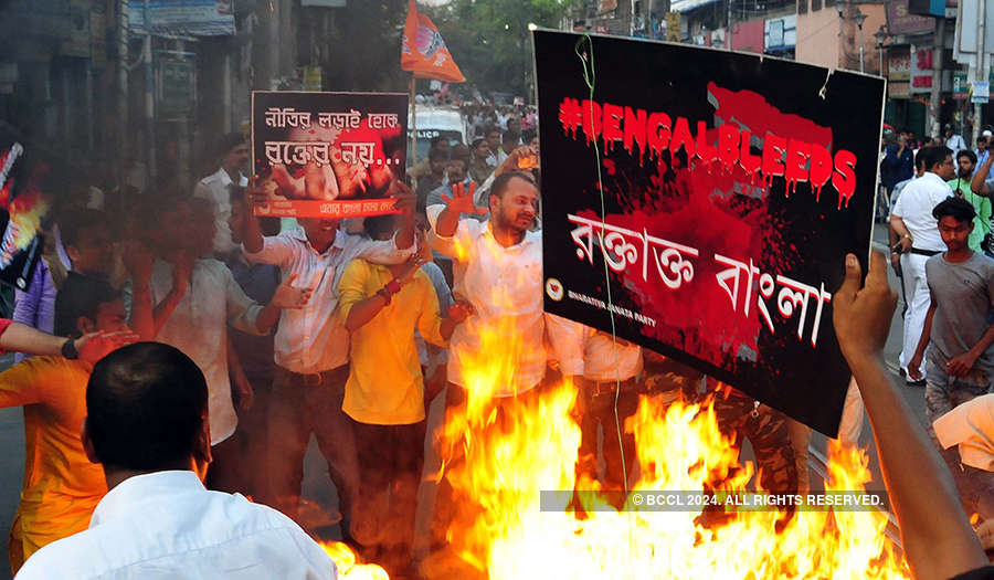 BJP holds rally against TMC in Kolkata