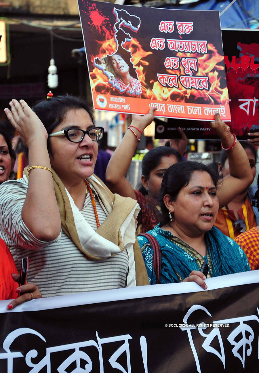 BJP holds rally against TMC in Kolkata