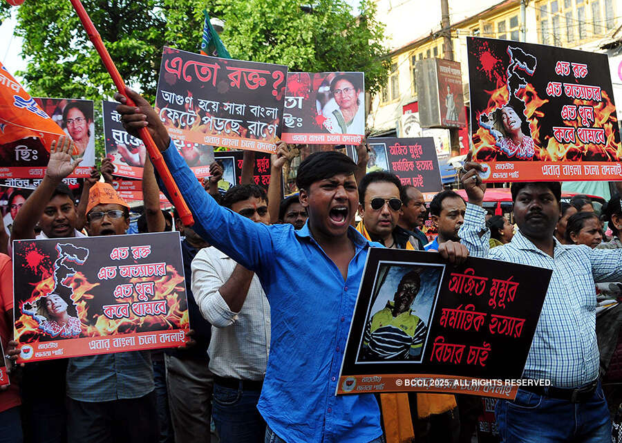 BJP holds rally against TMC in Kolkata