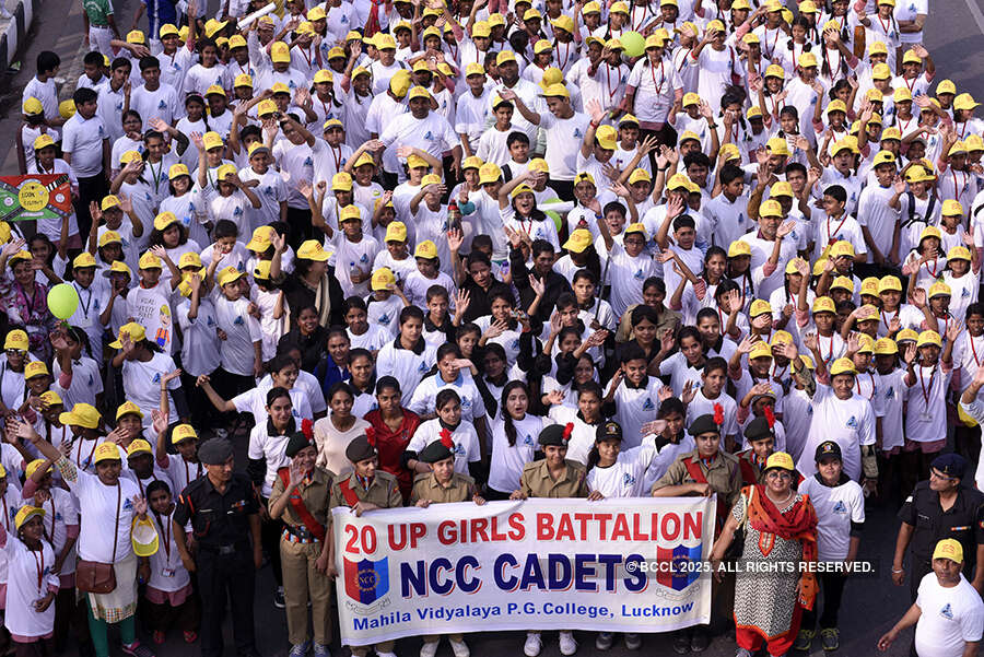 Yogi Adityanath flags off &lsquo;Run for Safety&rsquo; rally