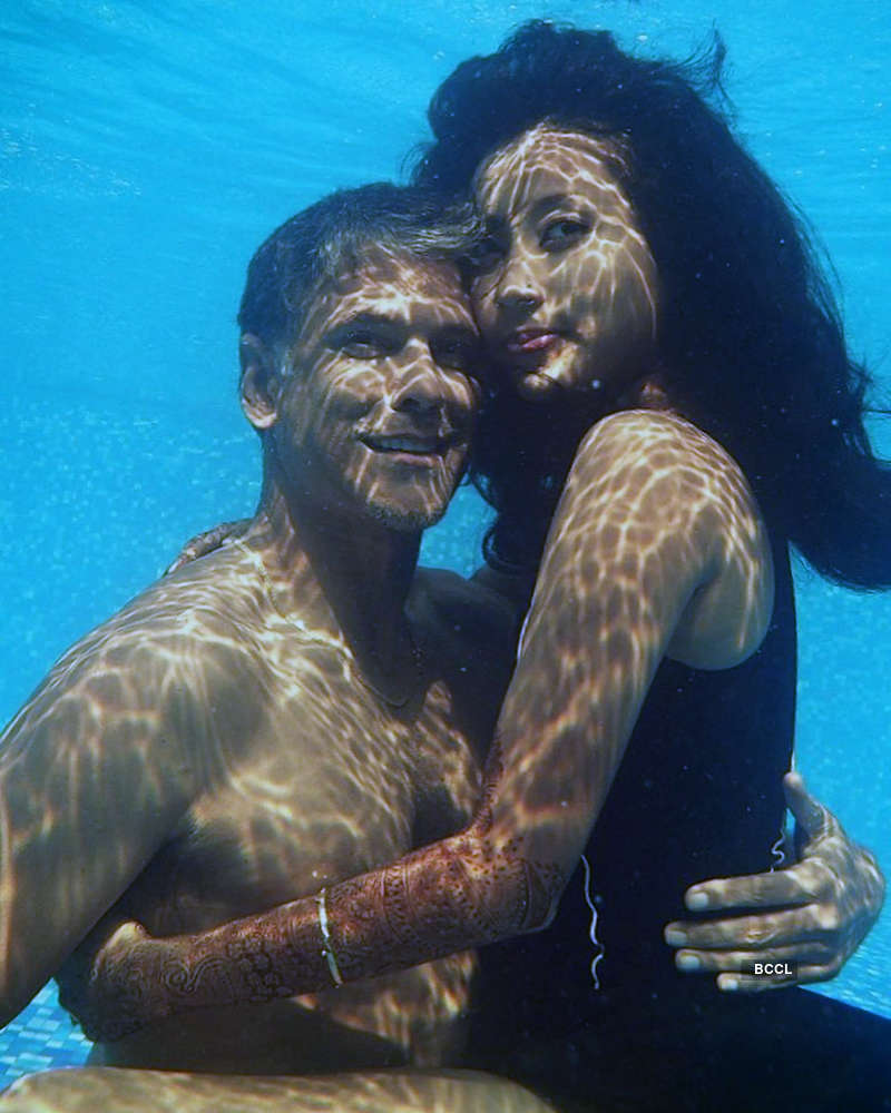 Check out these romantic underwater pictures of newly-weds Milind Soman & Ankita Konwar