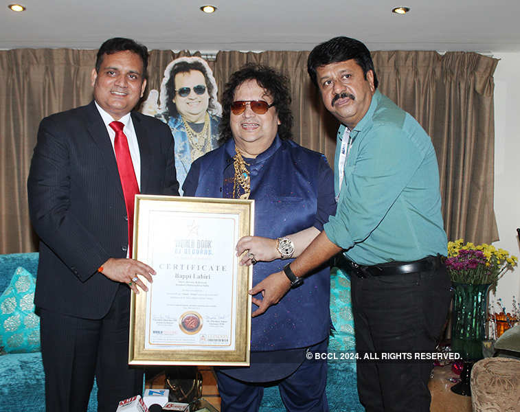 Bappi Lahiri honoured by the World Book of Records UK
