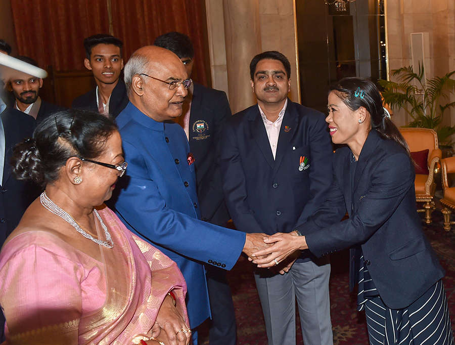 President Kovind & PM Modi meet Gold Coast CWG medallists