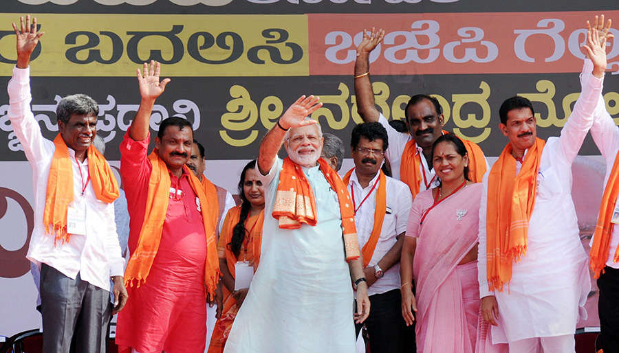 PM Modi kick-starts BJP's mega campaign in Karnataka