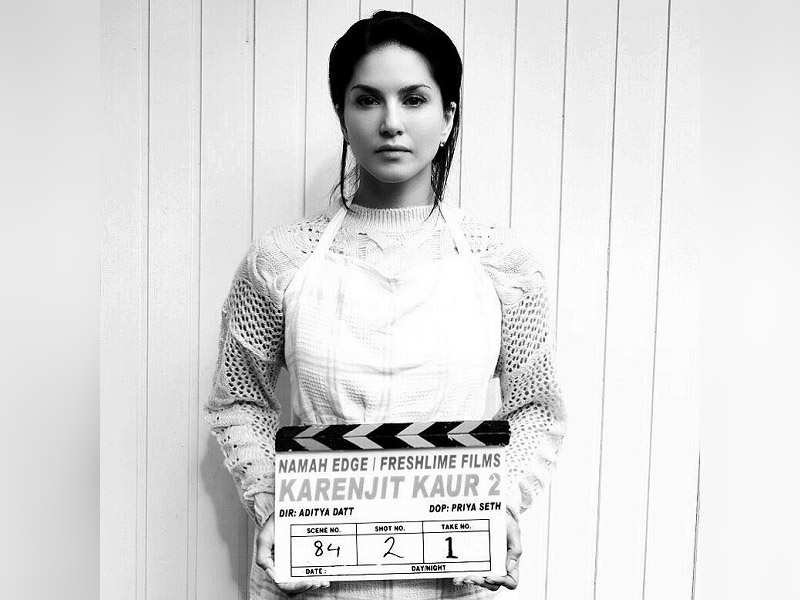 Sunny Leone shares an intense click from the sets of her upcoming biopic