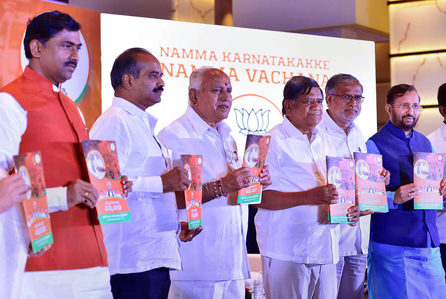 BJP releases election manifesto in Karnataka