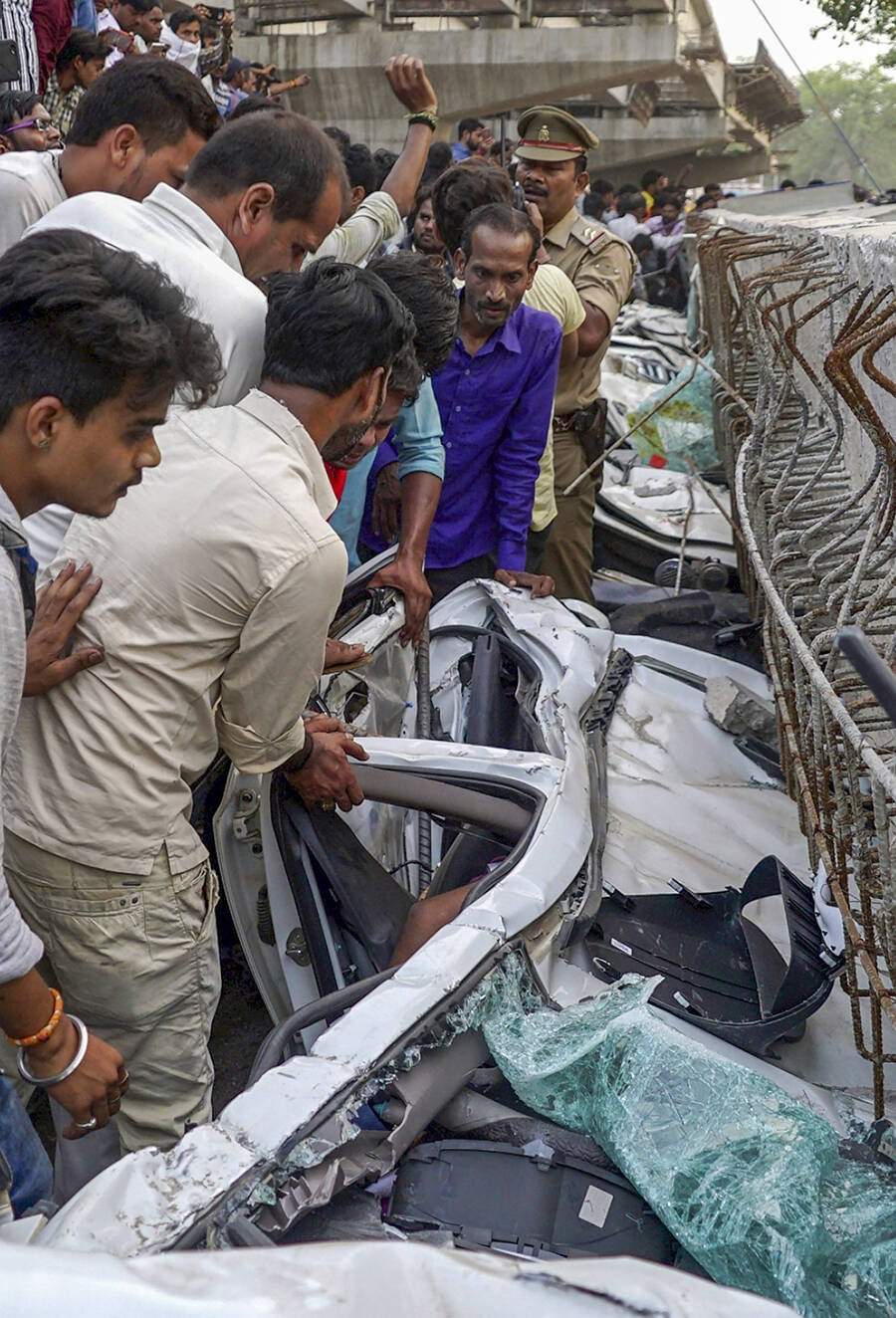 Photos: At least 18 killed as flyover collapses in Varanasi