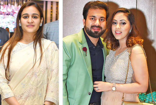 Aparna Bisht Yadav (R) Harshit and Aashna Kapoor  (BCCL/  Farhan Ahmad Siddiqui)