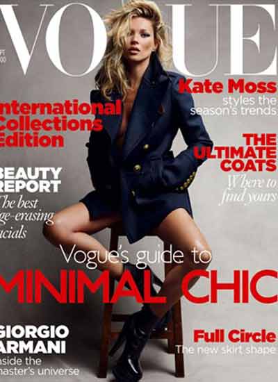 Kate Moss on Vogue 