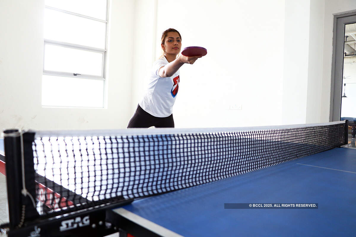 Bennett University Sports Day: Femina Miss India 2018 contestants at Table Tennis match